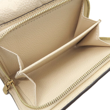 ルイヴィトン LOUIS VUITTON ポルトフォイユ メティス コンパクト M81071 クレーム モノグラムアンプラントレザー 三つ折り財布 ゴールド金具 白 オフホワイト