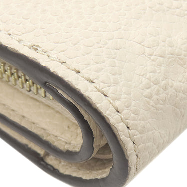 ルイヴィトン LOUIS VUITTON ポルトフォイユ メティス コンパクト M81071 クレーム モノグラムアンプラントレザー 三つ折り財布 ゴールド金具 白 オフホワイト