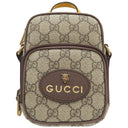 グッチ GUCCI ネオ ヴィンテージ 658556 ベージュ×エボニー GGスプリームキャンバス ショルダーバッグ ヴィンテージ金具