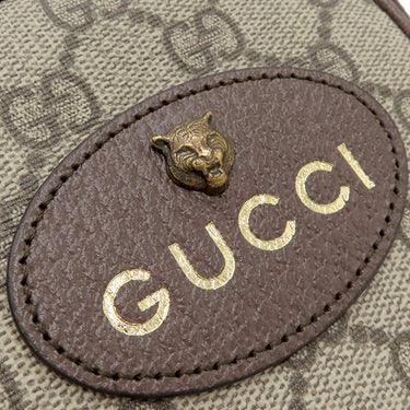 グッチ GUCCI ネオ ヴィンテージ 658556 ベージュ×エボニー GGスプリームキャンバス ショルダーバッグ ヴィンテージ金具