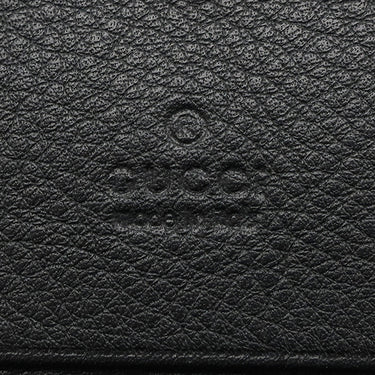 グッチ GUCCI ホースビット 1955 カードケース ウォレット ブラック エキゾチックレザー 二つ折り財布 ゴールド金具 黒 ミニ財布
