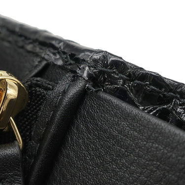 グッチ GUCCI ホースビット 1955 カードケース ウォレット ブラック エキゾチックレザー 二つ折り財布 ゴールド金具 黒 ミニ財布