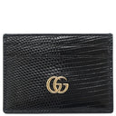 グッチ GUCCI GGマーモント 787686 ブラック レザー カードケース ゴールド金具 名刺入れ カード入れ パスケース 黒