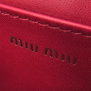 ミュウミュウ MIU MIU マテラッセ 5MC107 ロッソ レザー カードケース ゴールド金具 カードホルダー 名刺入れ ポーチ 赤