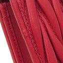 ミュウミュウ MIU MIU マテラッセ 5MC107 ロッソ レザー カードケース ゴールド金具 カードホルダー 名刺入れ ポーチ 赤