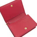 ミュウミュウ MIU MIU マテラッセ 5MC107 ロッソ レザー カードケース ゴールド金具 カードホルダー 名刺入れ ポーチ 赤