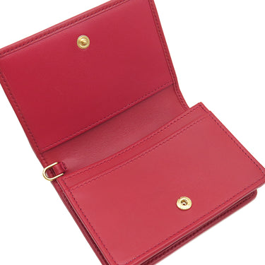 ミュウミュウ MIU MIU マテラッセ 5MC107 ロッソ レザー カードケース ゴールド金具 カードホルダー 名刺入れ ポーチ 赤