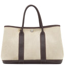 エルメス HERMES ガーデンパーティーTPM ナチュラル×マロン トワルアッシュ レザー 2WAYバッグ シルバー金具 茶 ショルダー 斜め掛け　　　