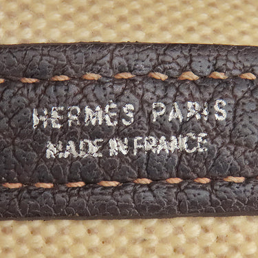 エルメス HERMES ガーデンパーティーTPM ナチュラル×マロン トワルアッシュ レザー 2WAYバッグ シルバー金具 茶 ショルダー 斜め掛け　　　