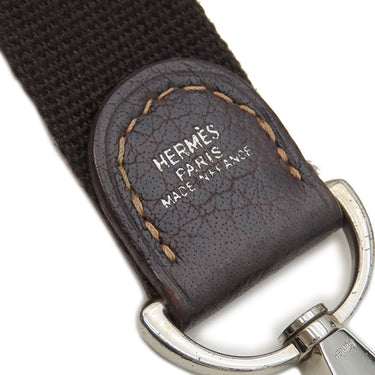 エルメス HERMES ガーデンパーティーTPM ナチュラル×マロン トワルアッシュ レザー 2WAYバッグ シルバー金具 茶 ショルダー 斜め掛け　　　