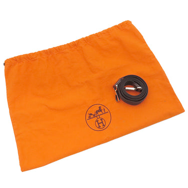 エルメス HERMES ガーデンパーティーTPM ナチュラル×マロン トワルアッシュ レザー 2WAYバッグ シルバー金具 茶 ショルダー 斜め掛け　　　