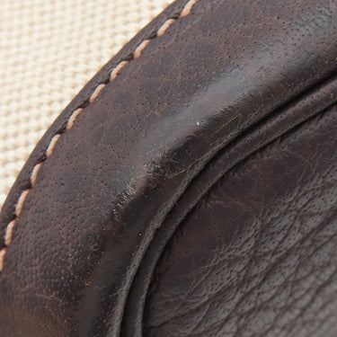 エルメス HERMES ガーデンパーティーTPM ナチュラル×マロン トワルアッシュ レザー 2WAYバッグ シルバー金具 茶 ショルダー 斜め掛け　　　