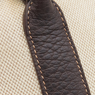 エルメス HERMES ガーデンパーティーTPM ナチュラル×マロン トワルアッシュ レザー 2WAYバッグ シルバー金具 茶 ショルダー 斜め掛け　　　