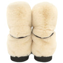 ルイヴィトン LOUIS VUITTON ファー アンクル ブーツ アイボリー×ブラウン ファー レザー #37 ブーツ 白 茶 靴