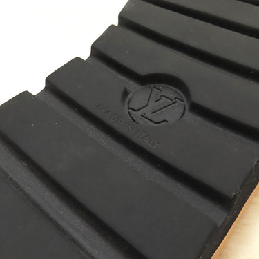 ルイヴィトン LOUIS VUITTON ファー アンクル ブーツ アイボリー×ブラウン ファー レザー #37 ブーツ 白 茶 靴