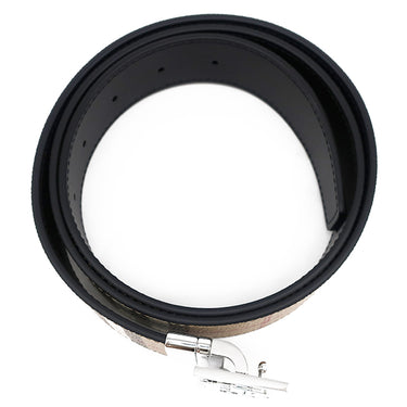 バーバリー BURBERRY TBロゴ リバーシブル 95/38 8069853 アーカイブベージュ ポリエステル ポリウレタン コットン アクリル レザー ベルト シルバー金具 黒 チェック柄