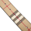 バーバリー BURBERRY TBロゴ リバーシブル 95/38 8069853 アーカイブベージュ ポリエステル ポリウレタン コットン アクリル レザー ベルト シルバー金具 黒 チェック柄