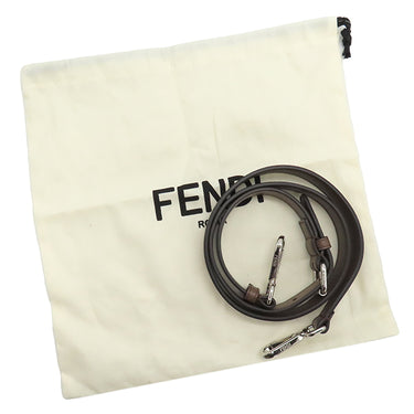 フェンディ FENDI トースト型 バッグ 7AS311ASLCF1QC1 ホワイト レザー シアリング ショルダーバッグ シルバー金具 白 茶 ファーバッグ