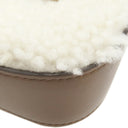 フェンディ FENDI トースト型 バッグ 7AS311ASLCF1QC1 ホワイト レザー シアリング ショルダーバッグ シルバー金具 白 茶 ファーバッグ