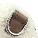 フェンディ FENDI トースト型 バッグ 7AS311ASLCF1QC1 ホワイト レザー シアリング ショルダーバッグ シルバー金具 白 茶 ファーバッグ