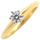 ティファニー Tiffany & Co ハーモニー ダイヤリング プラチナシルバー K18YG Pt950 ダイヤモンド リング 指輪 T＆Co. 一粒 1P K18YG×Pt950 コンビ 8号