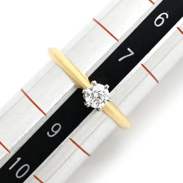 ティファニー Tiffany & Co ハーモニー ダイヤリング プラチナシルバー K18YG Pt950 ダイヤモンド リング 指輪 T＆Co. 一粒 1P K18YG×Pt950 コンビ 8号