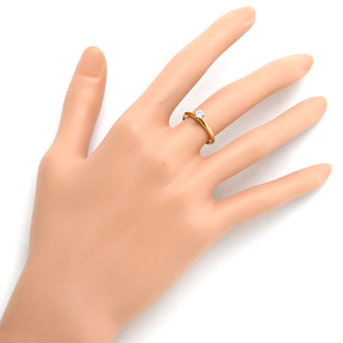 ティファニー Tiffany & Co ハーモニー ダイヤリング プラチナシルバー K18YG Pt950 ダイヤモンド リング 指輪 T＆Co. 一粒 1P K18YG×Pt950 コンビ 8号