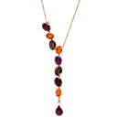 アントニーニ ANTONINI マルチストーン ダイヤネックレス ピンクゴールド K18PG ロードライトガーネット オレンジサファイア スモーキークォーツ ネックレス マルチカラー 750 18K