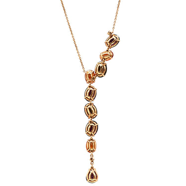 アントニーニ ANTONINI マルチストーン ダイヤネックレス ピンクゴールド K18PG ロードライトガーネット オレンジサファイア スモーキークォーツ ネックレス マルチカラー 750 18K