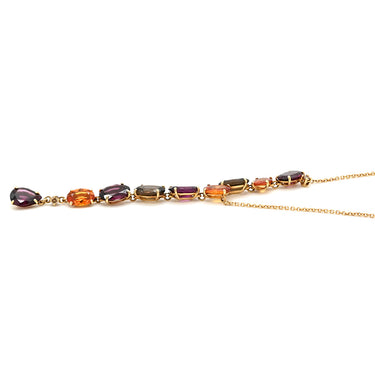 アントニーニ ANTONINI マルチストーン ダイヤネックレス ピンクゴールド K18PG ロードライトガーネット オレンジサファイア スモーキークォーツ ネックレス マルチカラー 750 18K