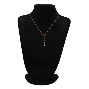 アントニーニ ANTONINI マルチストーン ダイヤネックレス ピンクゴールド K18PG ロードライトガーネット オレンジサファイア スモーキークォーツ ネックレス マルチカラー 750 18K