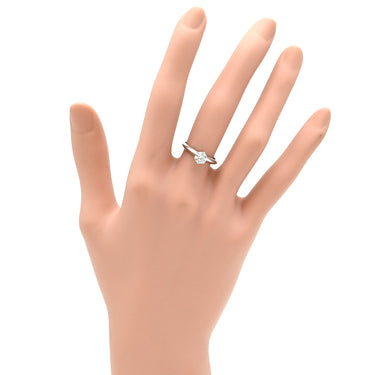 ティファニー Tiffany & Co ソリティア プラチナシルバー Pt950 ダイヤモンド リング 指輪 T&Co. プラチナム 1P 1石 1粒 ダイヤ エンゲージ ブライダル 9号