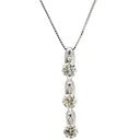 ノンブランド NON BRAND ダイヤペンダント ホワイトゴールド K18WG ダイヤモンド ネックレス 3P 3粒 スリーストーンネックレス 18K WG Au750