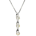 ノンブランド NON BRAND ダイヤペンダント ホワイトゴールド K18WG ダイヤモンド ネックレス 3P 3粒 スリーストーンネックレス 18K WG Au750