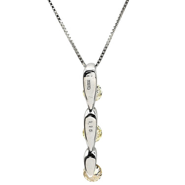ノンブランド NON BRAND ダイヤペンダント ホワイトゴールド K18WG ダイヤモンド ネックレス 3P 3粒 スリーストーンネックレス 18K WG Au750