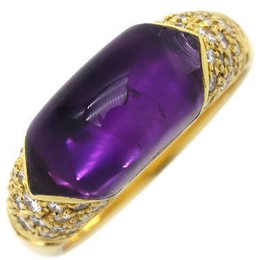 ブルガリ BVLGARI チェルティカ アメジスト ダイヤ イエローゴールド K18YG ダイヤモンド アメジスト リング 指輪 18K YG 750 18金 12号