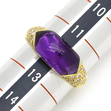 ブルガリ BVLGARI チェルティカ アメジスト ダイヤ イエローゴールド K18YG ダイヤモンド アメジスト リング 指輪 18K YG 750 18金 12号