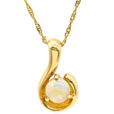 ノンブランド NON BRAND オパール ペンダント イエローゴールド K18YG オパール ネックレス Au750 18K 18金