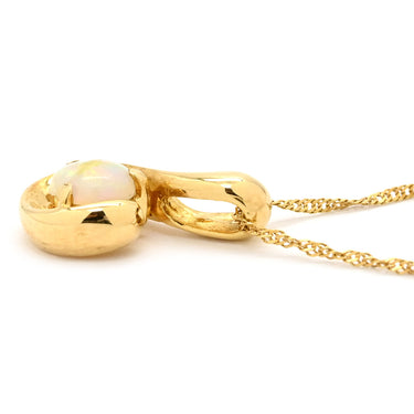 ノンブランド NON BRAND オパール ペンダント イエローゴールド K18YG オパール ネックレス Au750 18K 18金