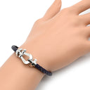 フレッド FRED フォース10 ラージモデル パープル×ホワイトゴールド K18WG ステンレスケーブル ブレスレット FRED