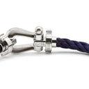 フレッド FRED フォース10 ラージモデル パープル×ホワイトゴールド K18WG ステンレスケーブル ブレスレット FRED