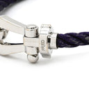フレッド FRED フォース10 ラージモデル パープル×ホワイトゴールド K18WG ステンレスケーブル ブレスレット FRED