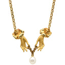 カレライカレラ Carrera y Carrera ハンドモチーフ イエローゴールド K18YG ダイヤモンド パール ネックレス 18金 手モチーフ