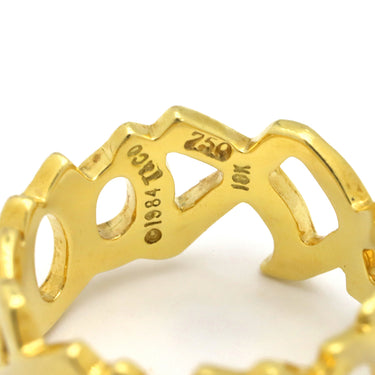ティファニー Tiffany & Co パロマピカソ ラブ&キス イエローゴールド K18YG リング 指輪 T＆Co. 750 750YG 10.5号