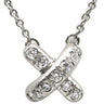 ティファニー Tiffany & Co クロスステッチ ダイヤ プラチナシルバー Pt950 ダイヤモンド ネックレス PT950