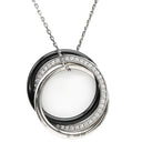 カルティエ Cartier トリニティ ホワイトゴールドXブラック K18WG PD950 ダイヤモンド セラミック ネックレス 18金 750 3連