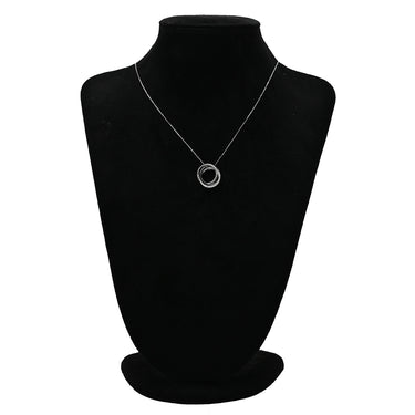 カルティエ Cartier トリニティ ホワイトゴールドXブラック K18WG PD950 ダイヤモンド セラミック ネックレス 18金 750 3連