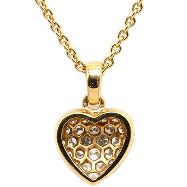 カルティエ Cartier ハート パヴェダイヤ イエローゴールド K18YG ダイヤモンド ネックレス K18YG 18金