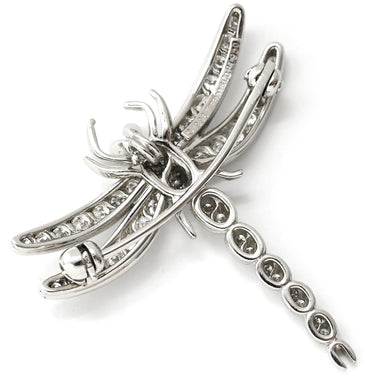 ティファニー Tiffany & Co ドラゴンフライ プラチナシルバー Pt950 ダイヤモンド サファイア ブローチ トンボ ペンダントトップ ダイヤ サファイヤ