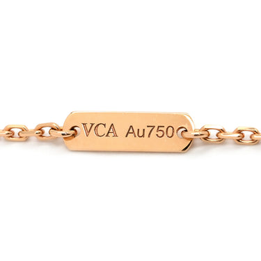 ヴァンクリーフアーペル Van Cleef & Arpels ヴィンテージ アルハンブラ ペンダント VCARP9T000 グレーXピンクゴールド K18PG ダイヤモンド シルバーオブシディアン ネックレス 2023年ホリデー限定 黒曜石 1Pダイヤ